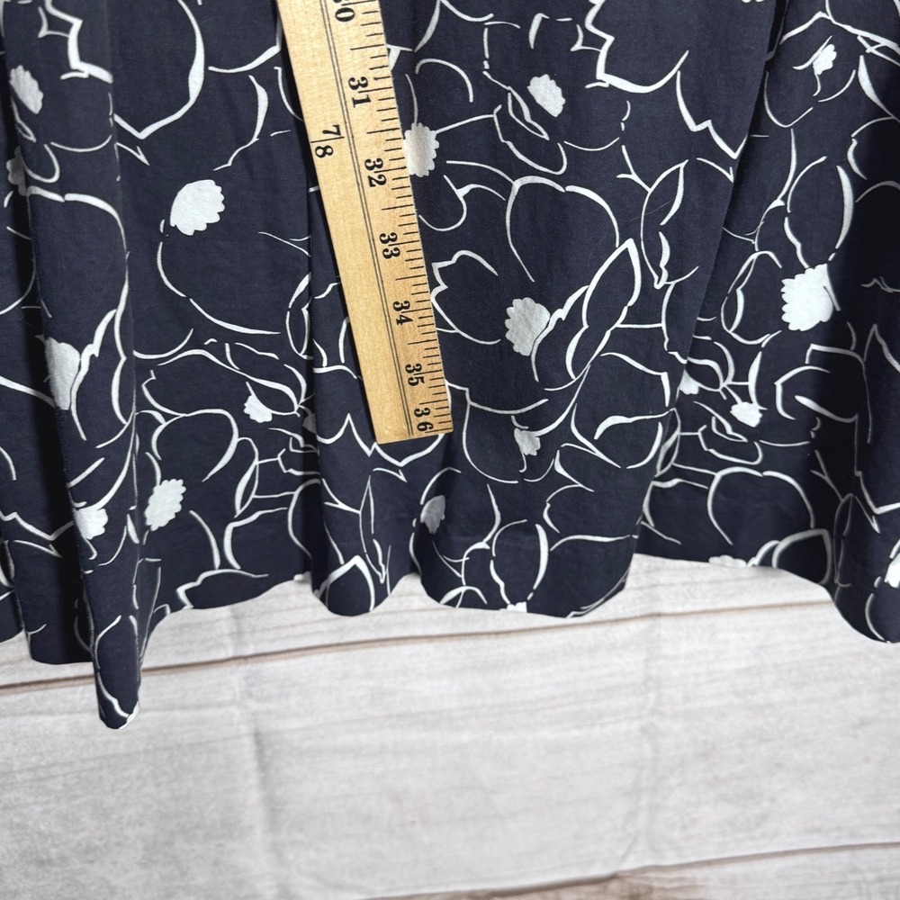 Tommy Hilfiger Navy Blue White Floral Cotton Fit Flare Dress 18 Sleeveless - Picture 7 of 7